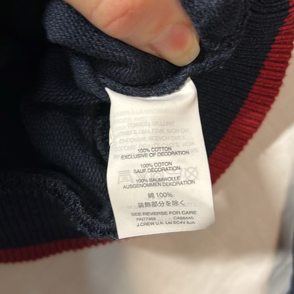 3/$20 J Crew Women’s Navy Long Sleeve 3/4 Zip-down Pullover - Picture 8 of 9